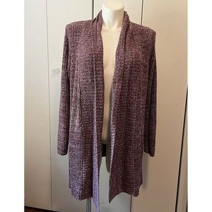 Barefoot Dreams Cozychic Lite Cardigan Plus Size Pockets SOFT Maroon Purple 2X